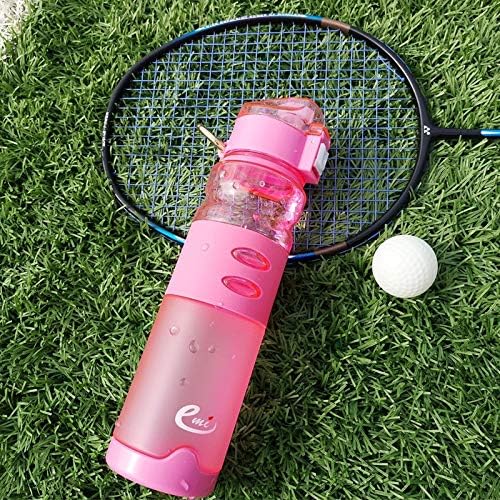 MDYHMC KTKT AYSMG 600ml Professional Frosted Plastic Water Bottle For Outdoor Sports With Lifting Yoke(Pink) (Color : Pink)