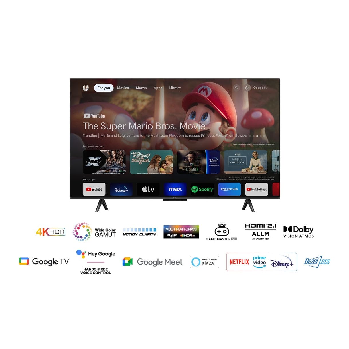 TCL 43P79B 43 UHD 4K Google TV LED Smart TV : Amazon.com.be