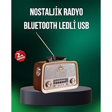 YamanHobi Ta nabilir Nostalji Radyo Bluetooth USB AUX Giri li -