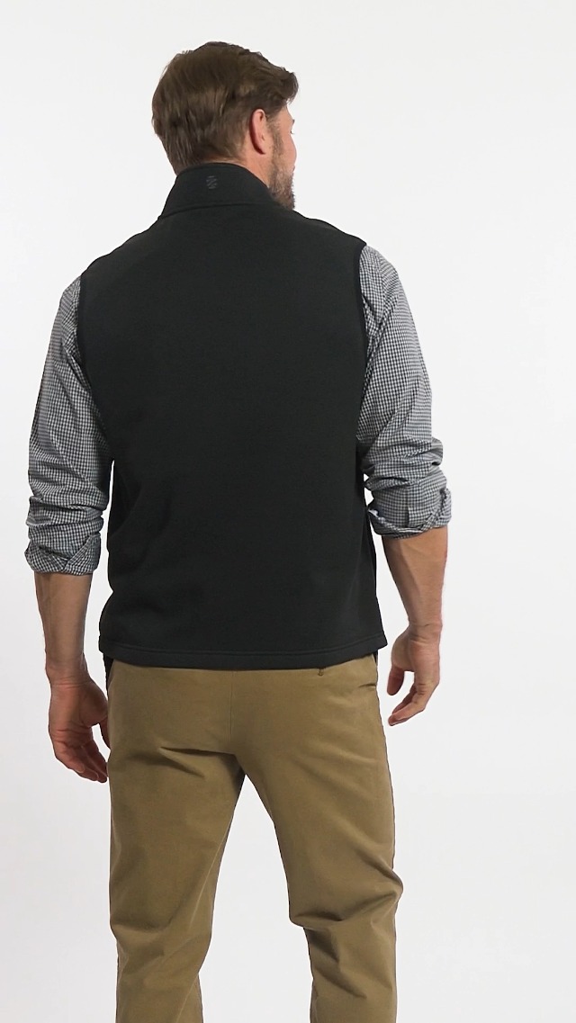 IZOD Men's Advantage Performance Full Zip Sweater Fleece Vest