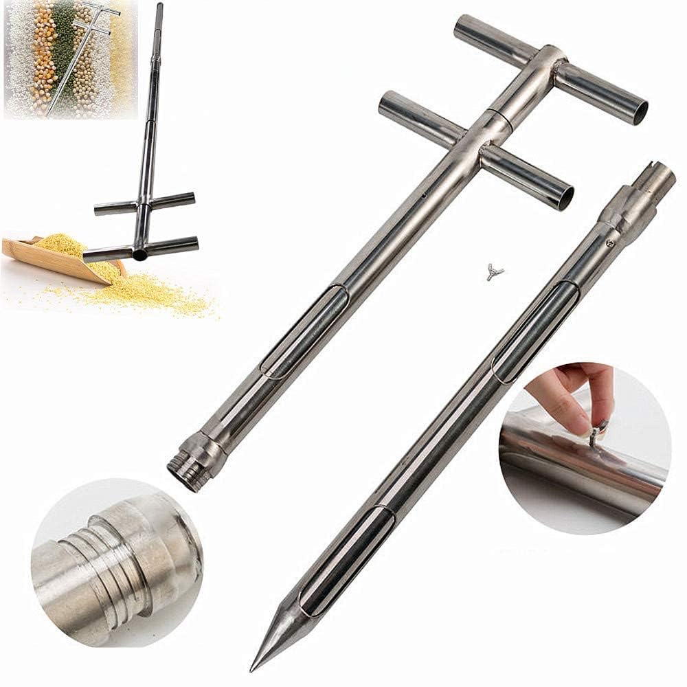 Sonde à grains pliable double tube pour éviter les échantillons faussés