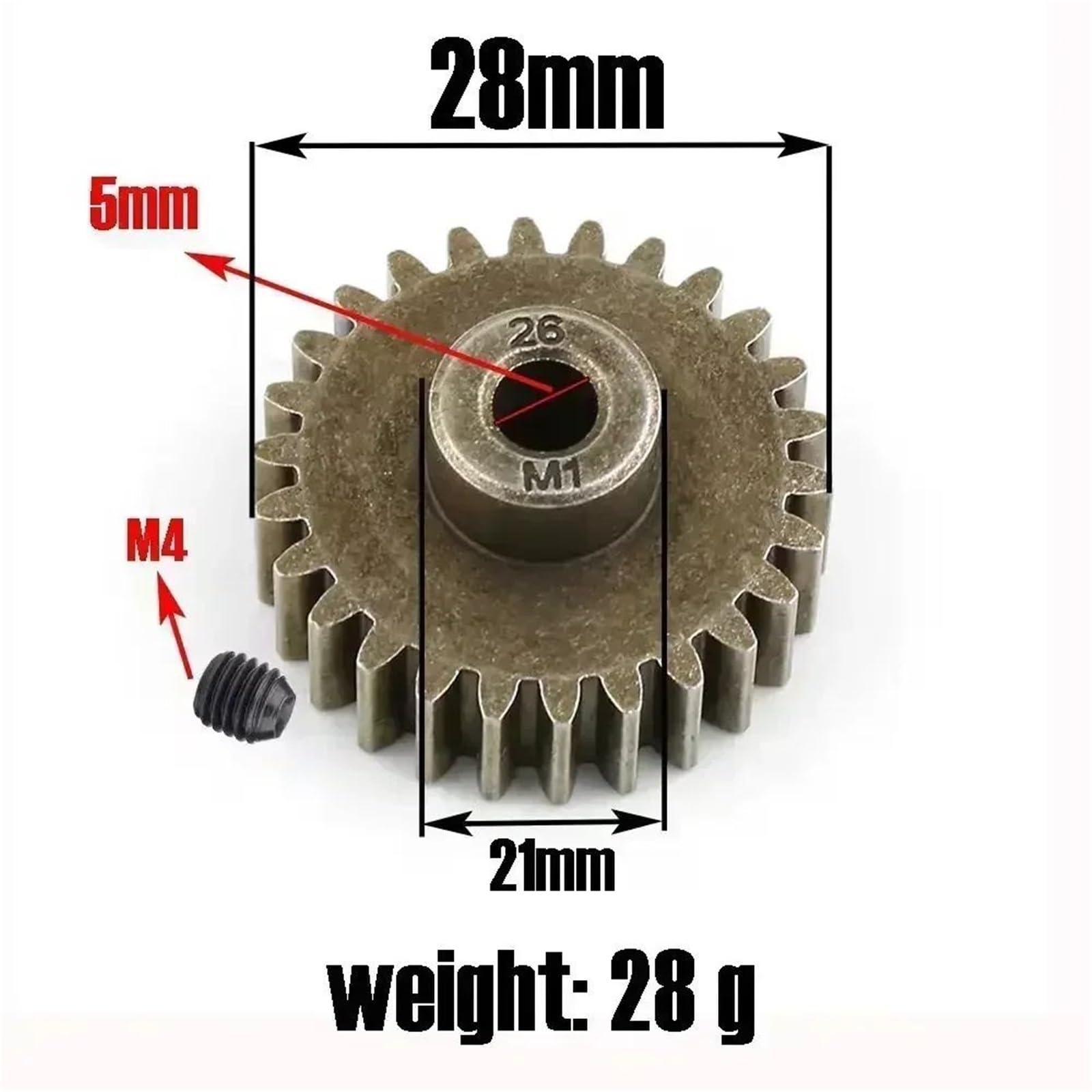 Engranaje Piñón Motor Acero para TRXS para Maxx para Hoss 1/10 RC Piezas para RC