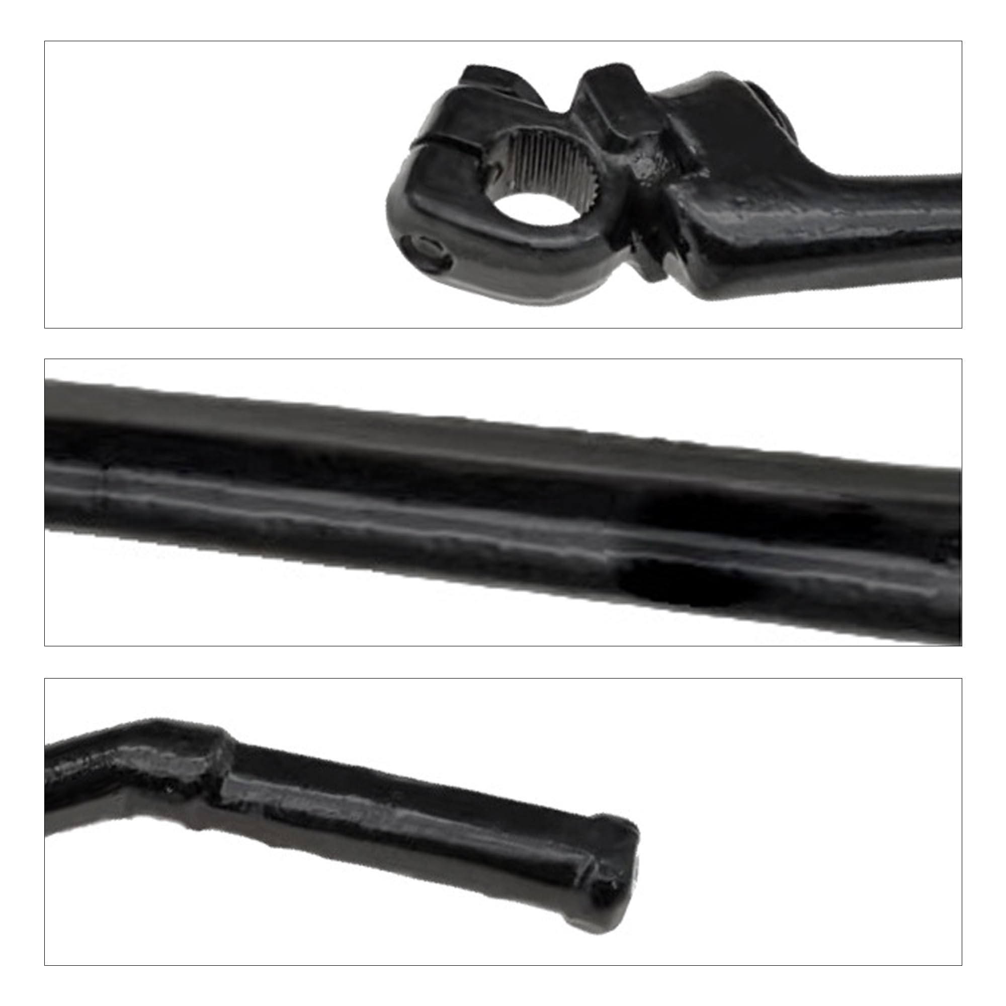 Leva del pedale di avviamento regolabile da 16 mm per moto da cross da 140 cc, 150 cc, 160 cc, 200 cc, 250 cc, in acciaio inox nero (16 mm)