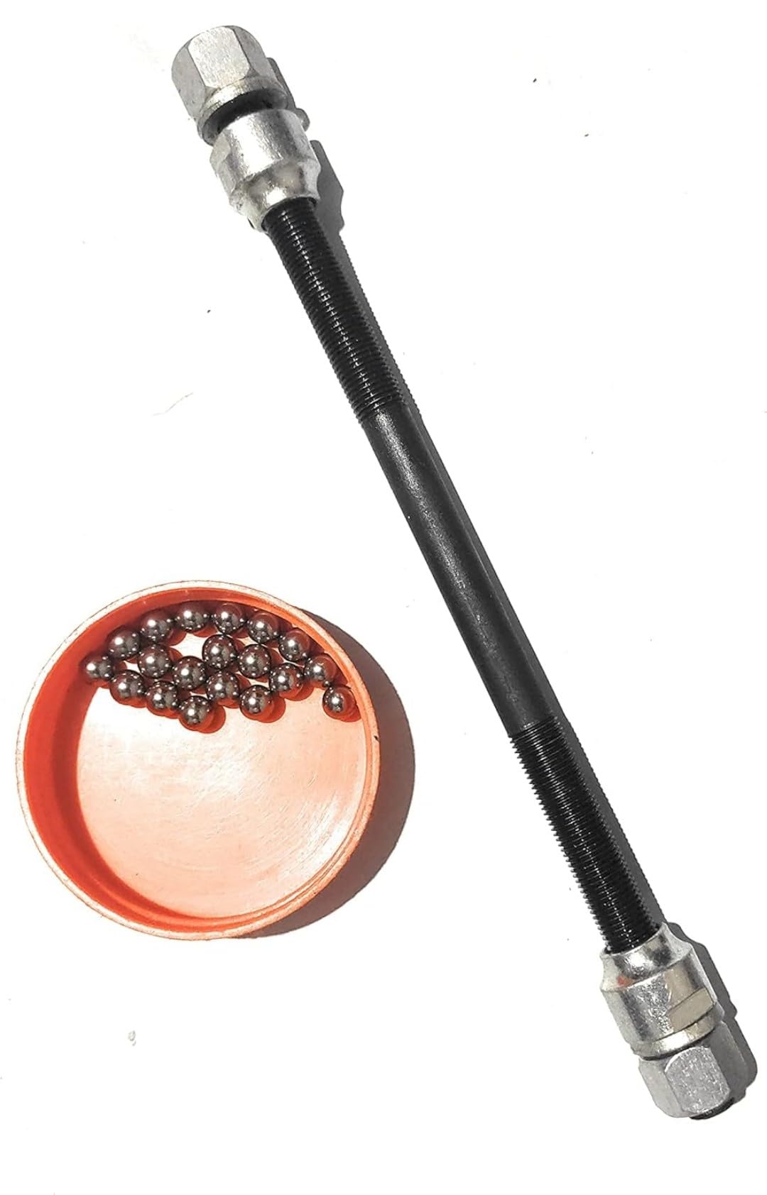 Bicycle Rim axle of 8 inch with balls rear axle length is 8 cm and 20 balls-image-2