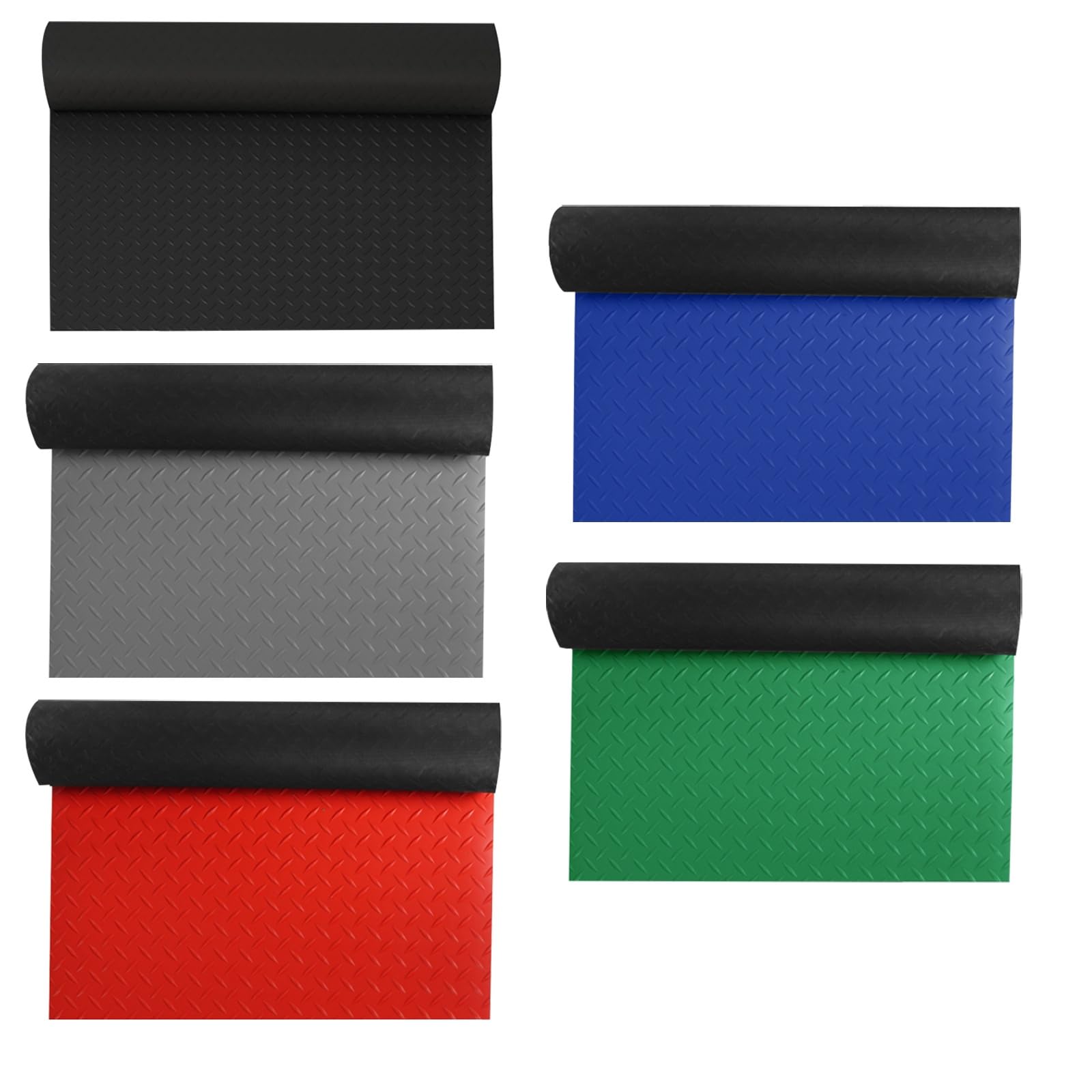 Tapis de sol en caoutchouc diamant rouge de 1,3x1m pour protection imperméable
