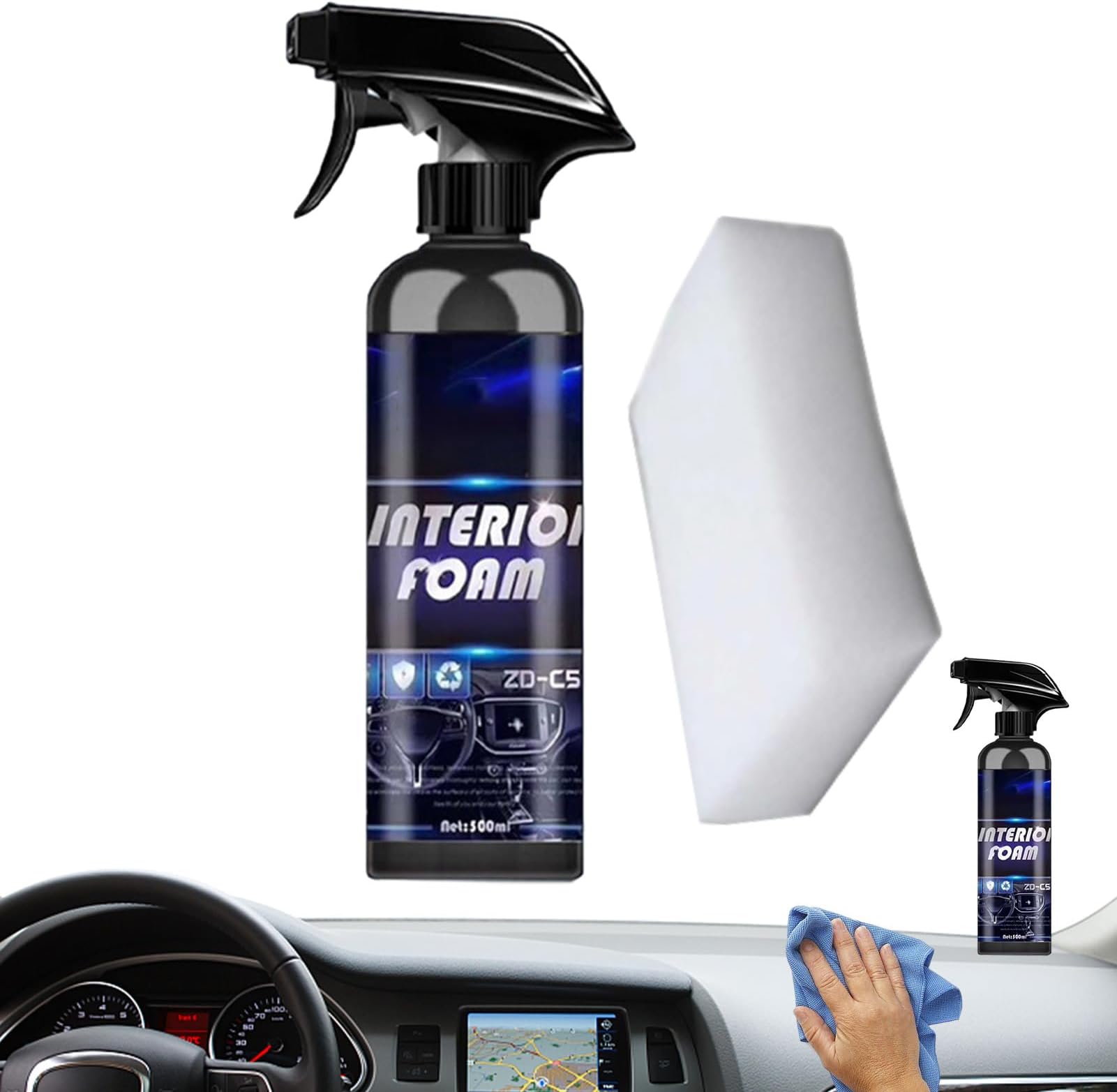 – Interior Care Products | Foam Wash Shine Product - Car Interior Cleaning - for Men Stocking Stuffers Truck Women Care Automotive Furniture