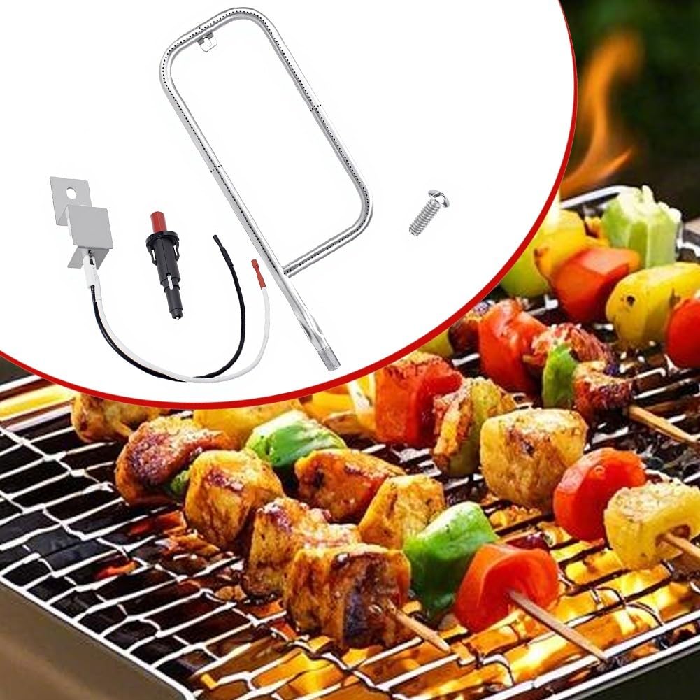 Kit tubo bruciatore griglia e accenditore, kit di accensione in acciaio inox per barbecue a gas portatile Weber Traveler per serie Q100 e Q200