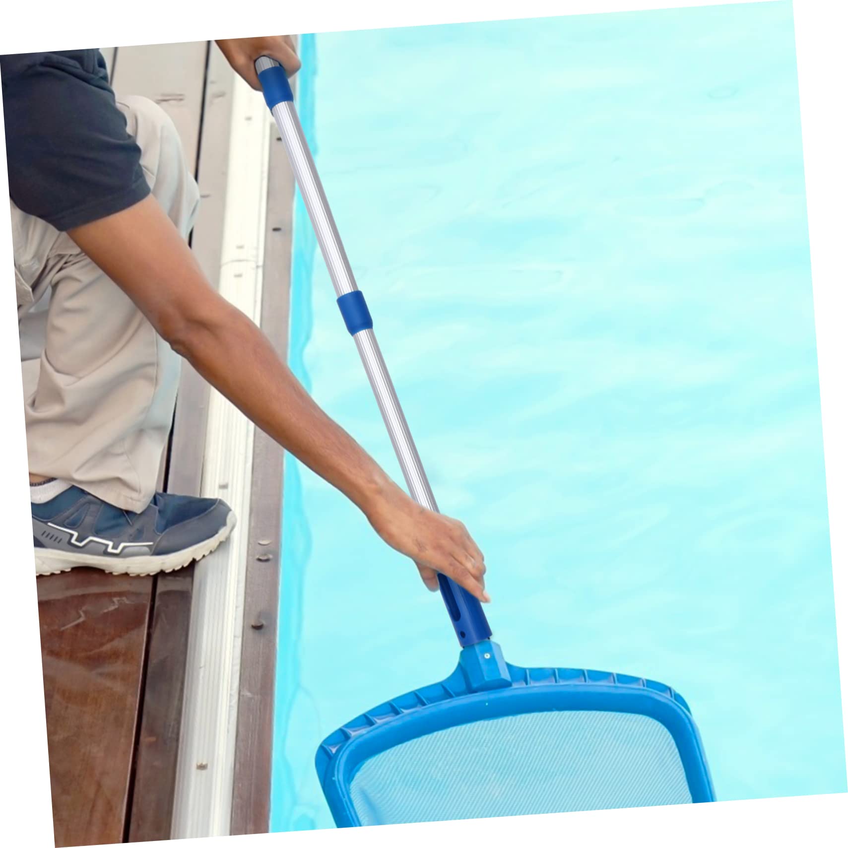 HANABASS 2piezas Varilla Telescópica para Limpieza De Piscinas Accesorio De Salvamento Ligero y Antideslizante para Rastrillar Plantas Acuáticas y Escombros