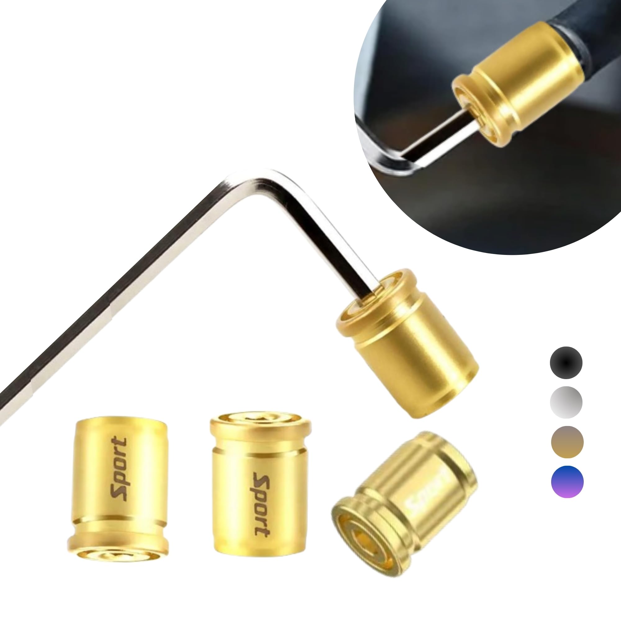 Lot De 4 Bouchons De Valve "Grenades" Jaunes - 1€ Sans Prix De Réserve