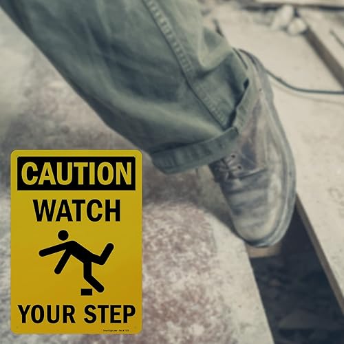 Miniatura 2 de Signo de seguridad SmartSign, leyenda "Caution Watch Your Step", negro sobre amarillo, Negro y amarillo, 1