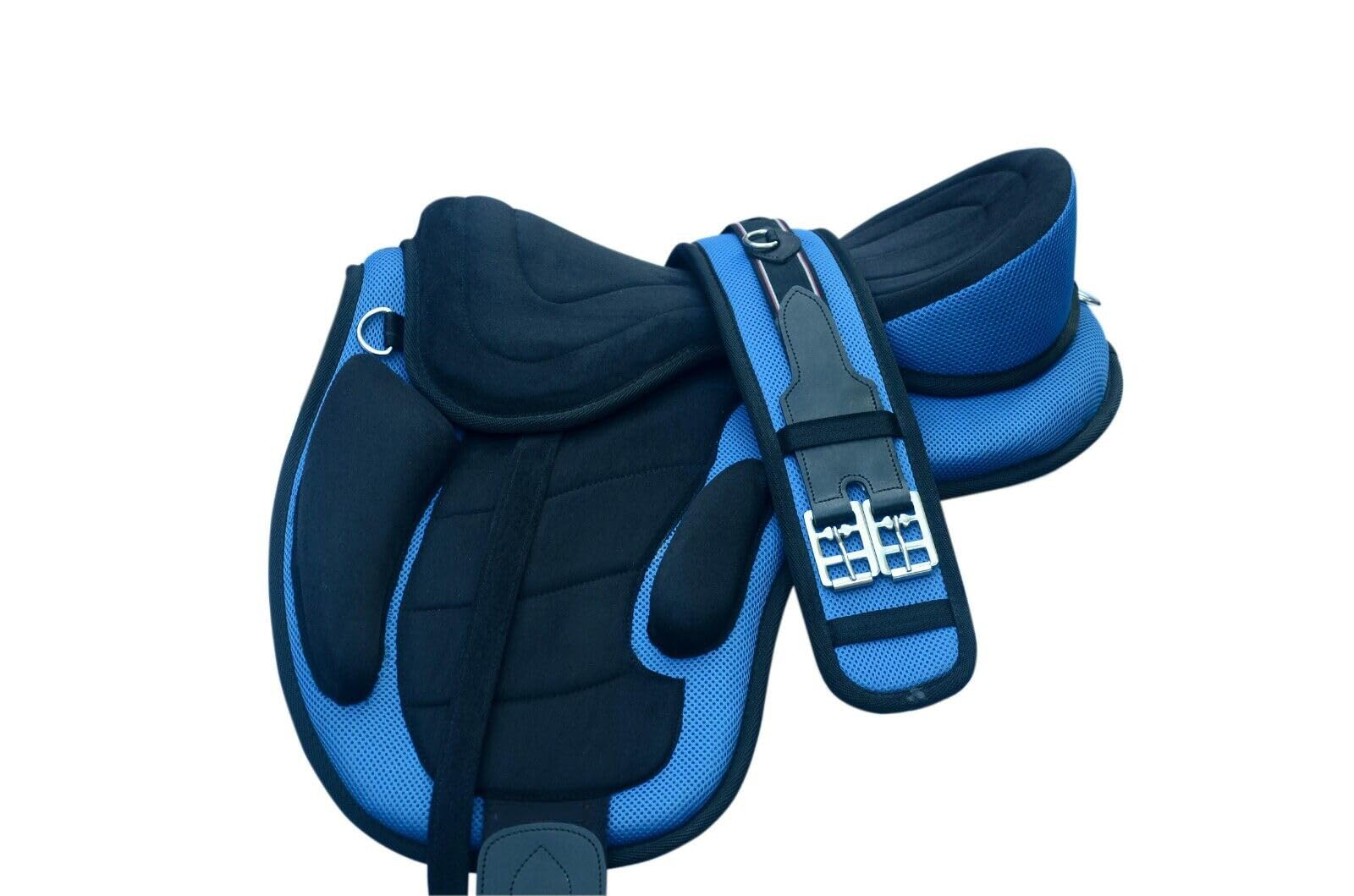 Selle Freemax pour cheval à usage général - Couleur bleue - Taille : siège de 40,6 cm et 43,2 cm disponibles (bleu, 40,6 cm)