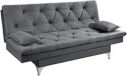 Sofa Cama Austria 3 Posições Reclinavel Essencial Estofados Cinza