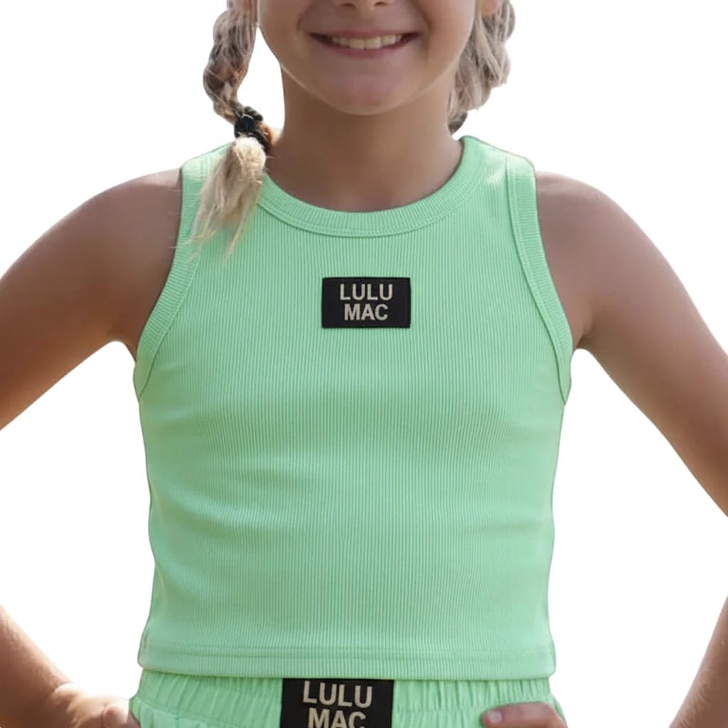 LULU MAC Kids Solid Color Tank Tee T-Shirt- Youth