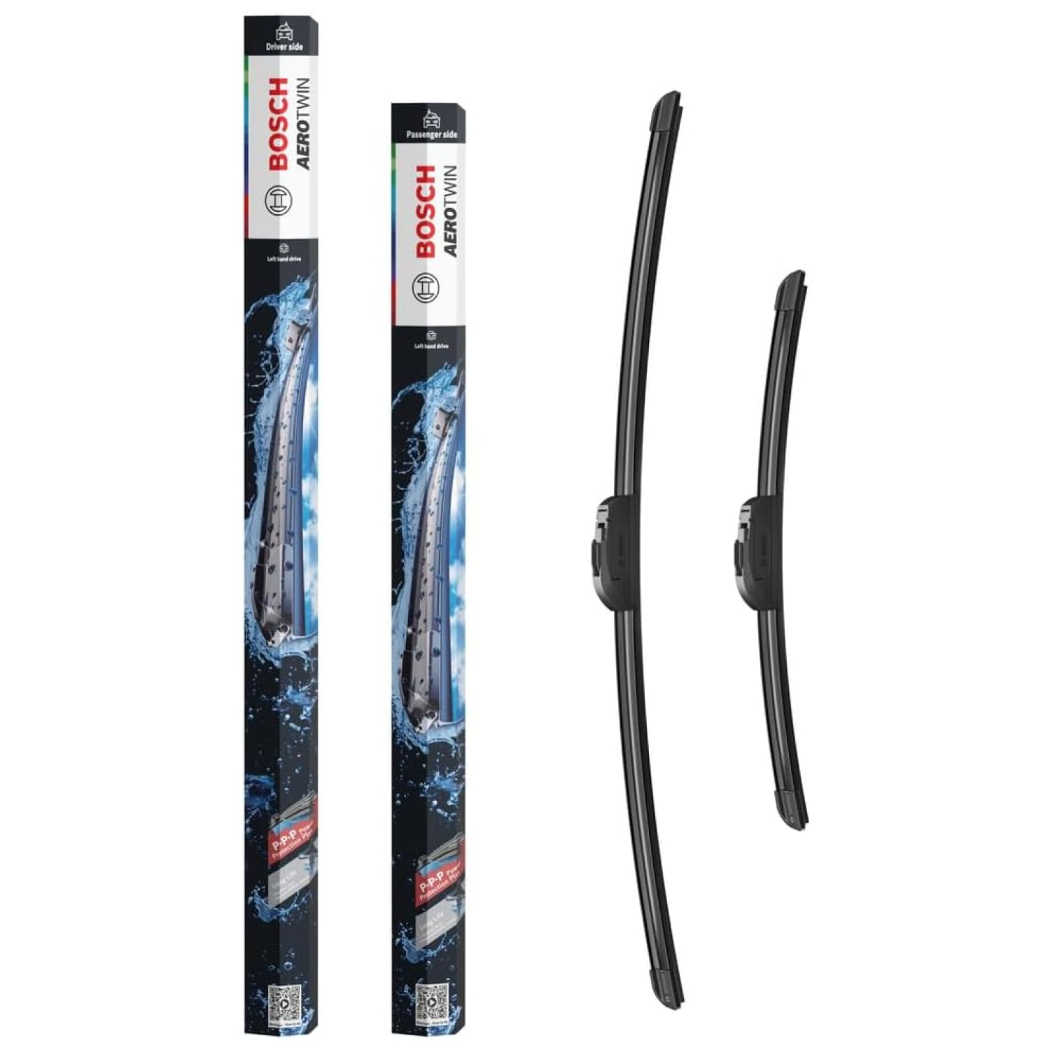 Bosch Aerotwin Aerotwin eAR 653 S Tergicristalli Anteriori, Set di 2 Tergicristalli di Ricambio, con Adattatore Preassemblato, 650 mm / 400 mm - Confezione Salvaspazio