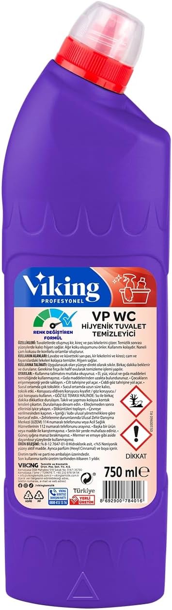 Viking VP WC Cleaner Hijyenik Tuvalet Temizleyici 750 ml