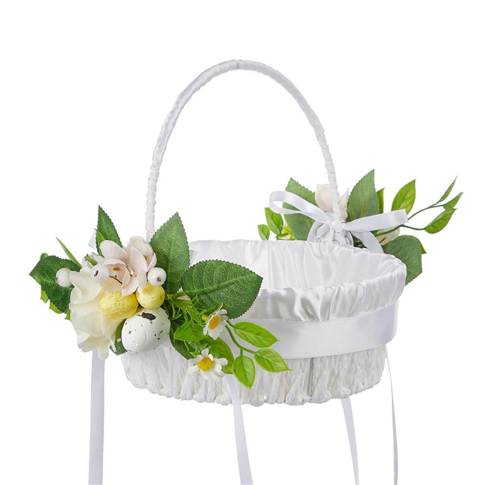 Kalttoy Simulation Flower Basket for Weddings and Anniversaries Decoration Perfectly for Holiday Banquet Parties Decorating Delicate Basket