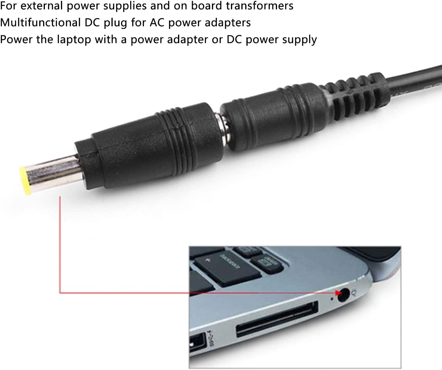 Walfront Laptop Charger AC Adapter with Banana Tip Power Cord for Universal Notebook Power Supply
