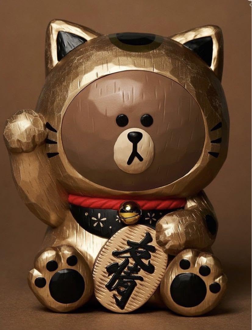 ３体セット（座布団付き）LINE FRIENDS 招き猫ブラウン、コニー、サリー 3体セット（座布団付き）LINE FRIENDS 招き猫ブラウン、コニー