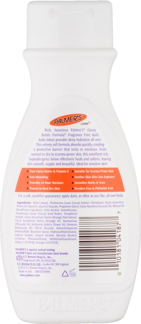 Palmer'S Palm Coco Butr Fra Free Size 8.5Z Palmer'S Cocoa Butter Fragrance Free Lotion For Rough, Dry Skin Pack Of 12