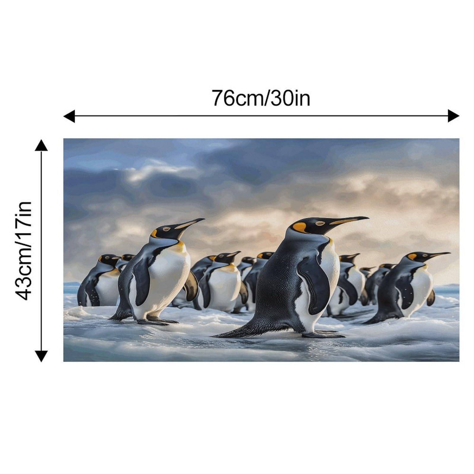 Tapis de nourriture pour chat pingouin marin – Tapis d'alimentation antidérapant pour chien facile à nettoyer pour la nourriture et l'eau, tapis de gamelle pour chien et chat 43,2 x 76,2 cm