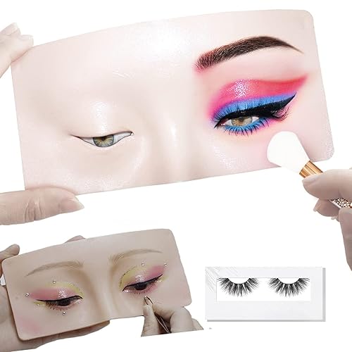 Miniatura 2 de La ayuda perfecta para practicar el maquillaje, maquillaje facial de silicona, tabla de práctica de maquillaje para cejas, suministros para