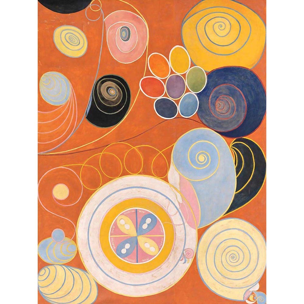 Wee Blue Coo Modern Hilma Af Klint Abstract Painting Art Print Poster Wall Decor 12X16 Inch