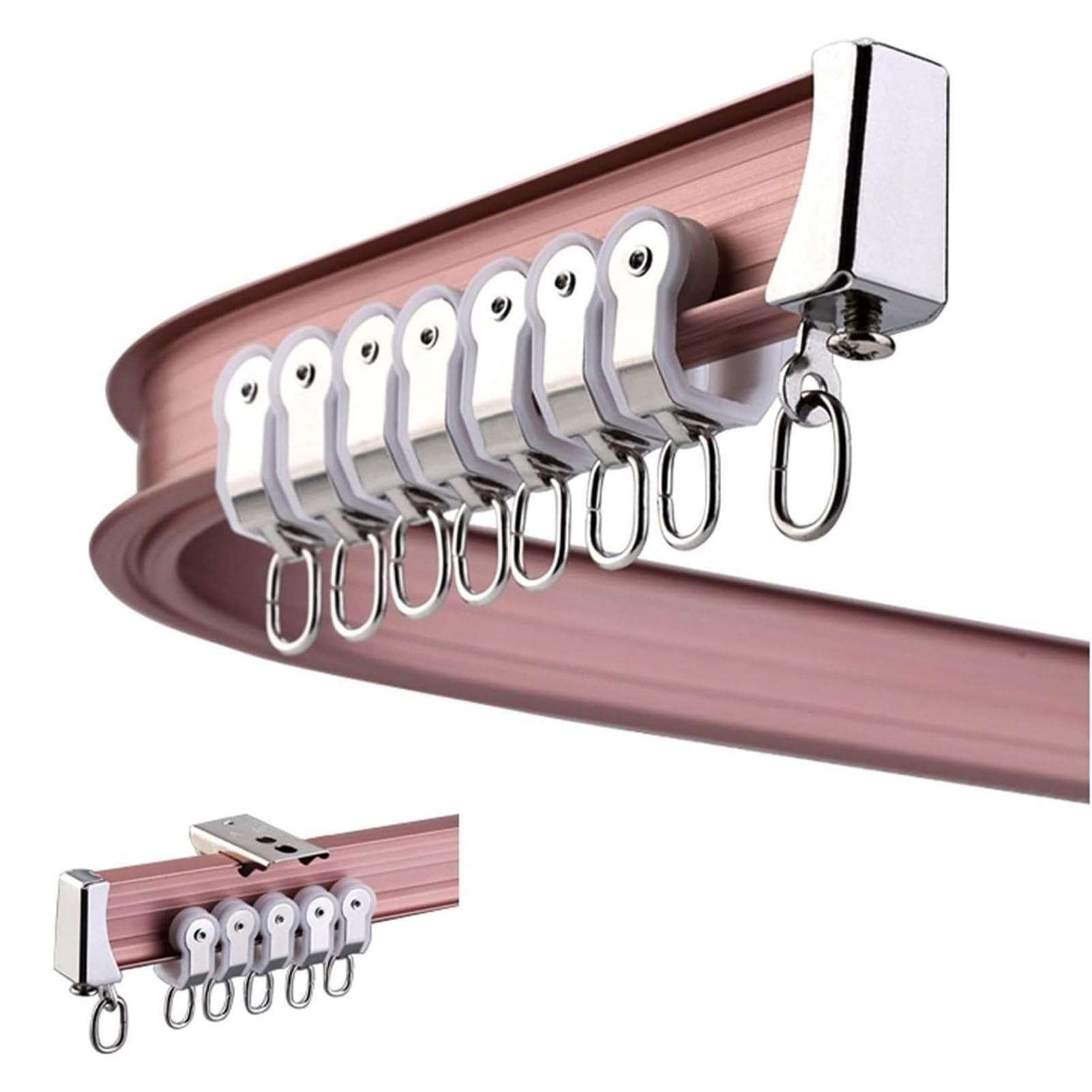 Flexible Biegbare Vorhangschiene aus Aluminium, Decken- Oder Wandmontage