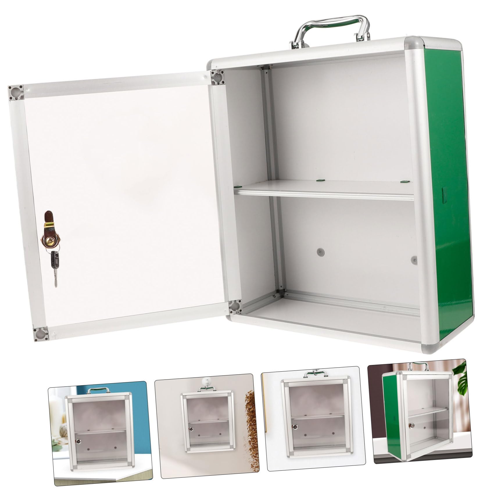 DOITOOL Organizador Montado Pared Transparente y, en Puerta Capacidad Diseño Botiquín de Primeros Auxilios Gran de Acrílico para Almacenamiento Seguro Hogar