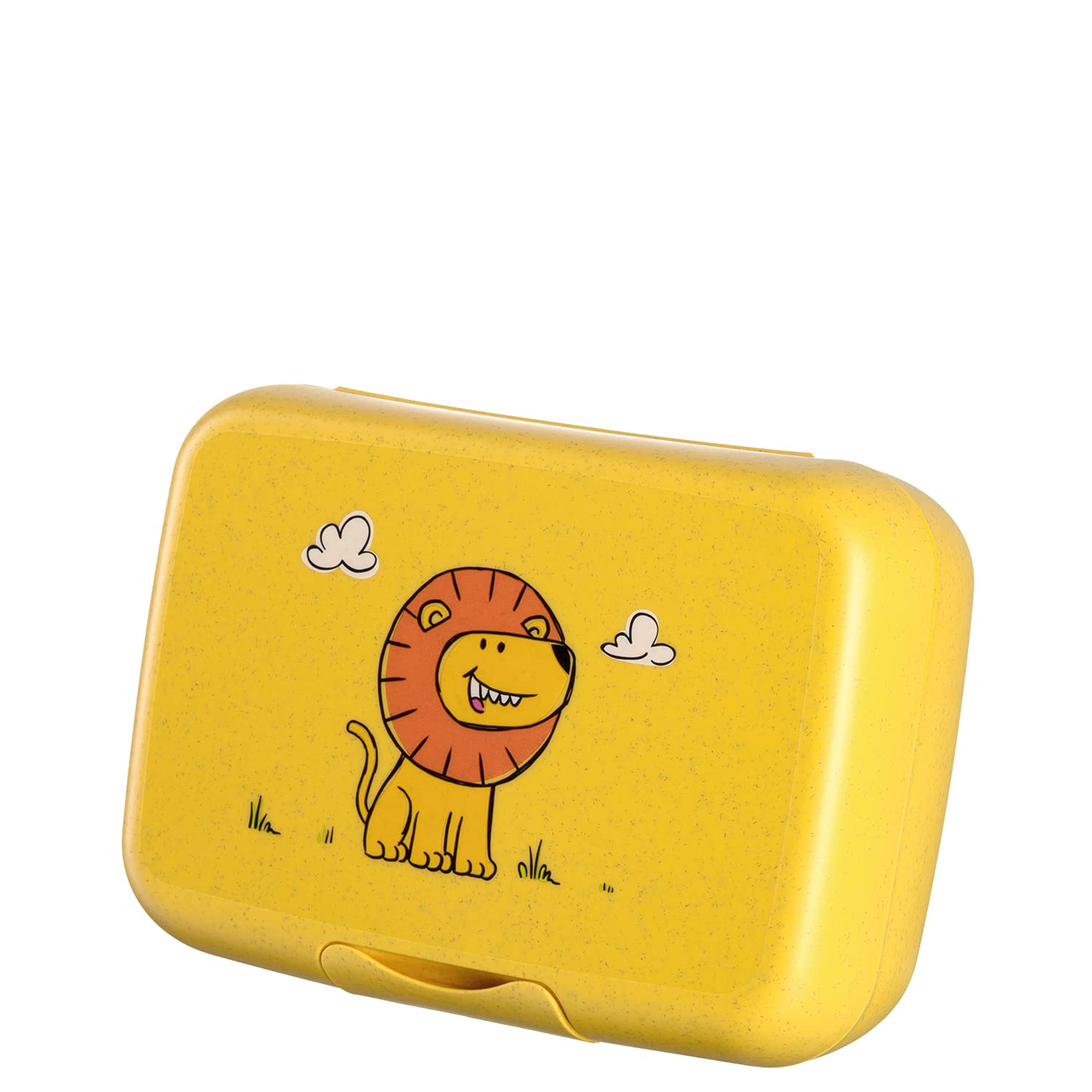 LEONARDO HOME Fiambrera Bambini Amarillo, león, plástico, 19 x 13,5 cm