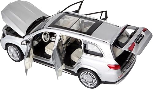 Miniatura 3 de Modelo Maybach GLS 600 Silver Metallic con techo solar 118 de Paragon Models PA-98401