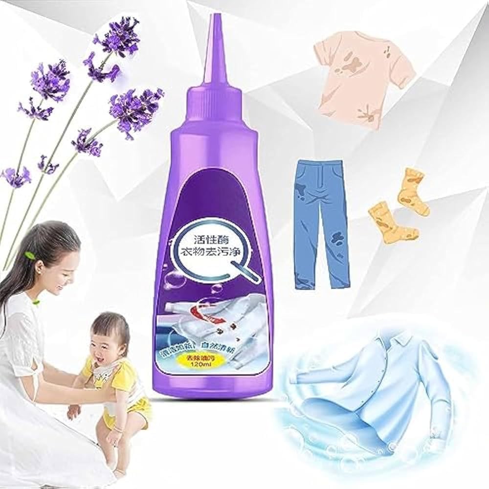 QOAL Stain Remover, Active Enzyme Laundry Stain Remover Purple Bottle, Active Enzyme Laundry Stain Remover, Garment Stubborn Stain Cleaner Oil Remover, Clothes Oil Stain Remover (B0D9VQP6VS) Amazon Price History, Amazon Price Tracker