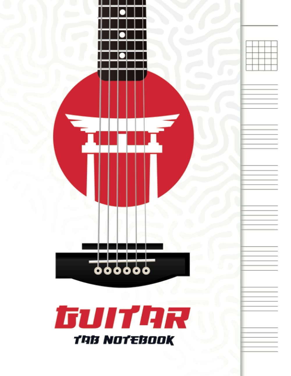 Guitar Tab Notebook: 6 String Guitar Chord and Tablature Staff | Music Paper for Guitar Players, Musicians, Teachers and Students | Guitar Japan Theme
