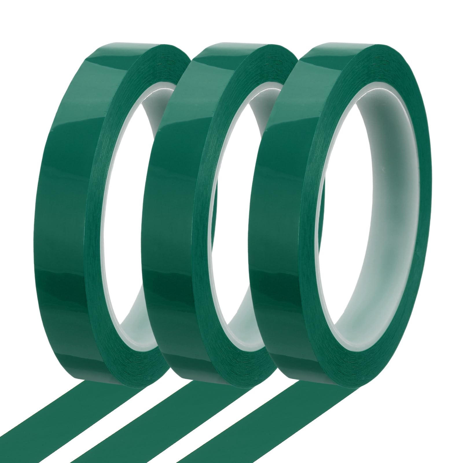 sourcing map Whiteboard Tape 16mm x 66m Pinstripe Graphic Chart Line Grid Marking Tapes for Classroom Office Dry Erase Board Art, Green, Pack of 3