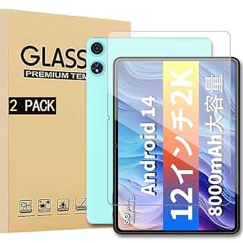 AAUW M50 12インチ Androidタブレット ガラスフィルム２枚付き Amazon.co.jp: 【NSFN】2枚入り Callsky T12S/Azeyou T12/T12S