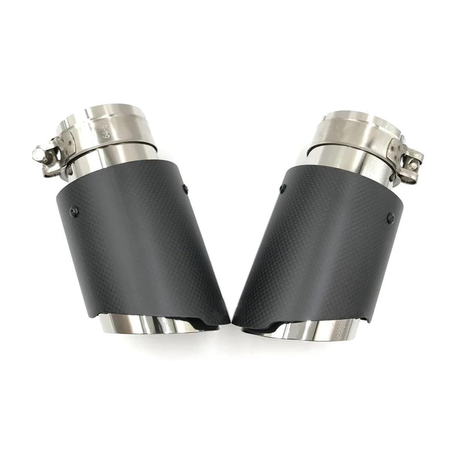 Tuyaux D'échappement Pour Bmw 1 Pièce Système D'échappement Voiture Carbone Mat Pointe Silencieux Tuyaux Queue Universel Sablage Tuyau D'échappement Acier Inoxydable Embout Échappement