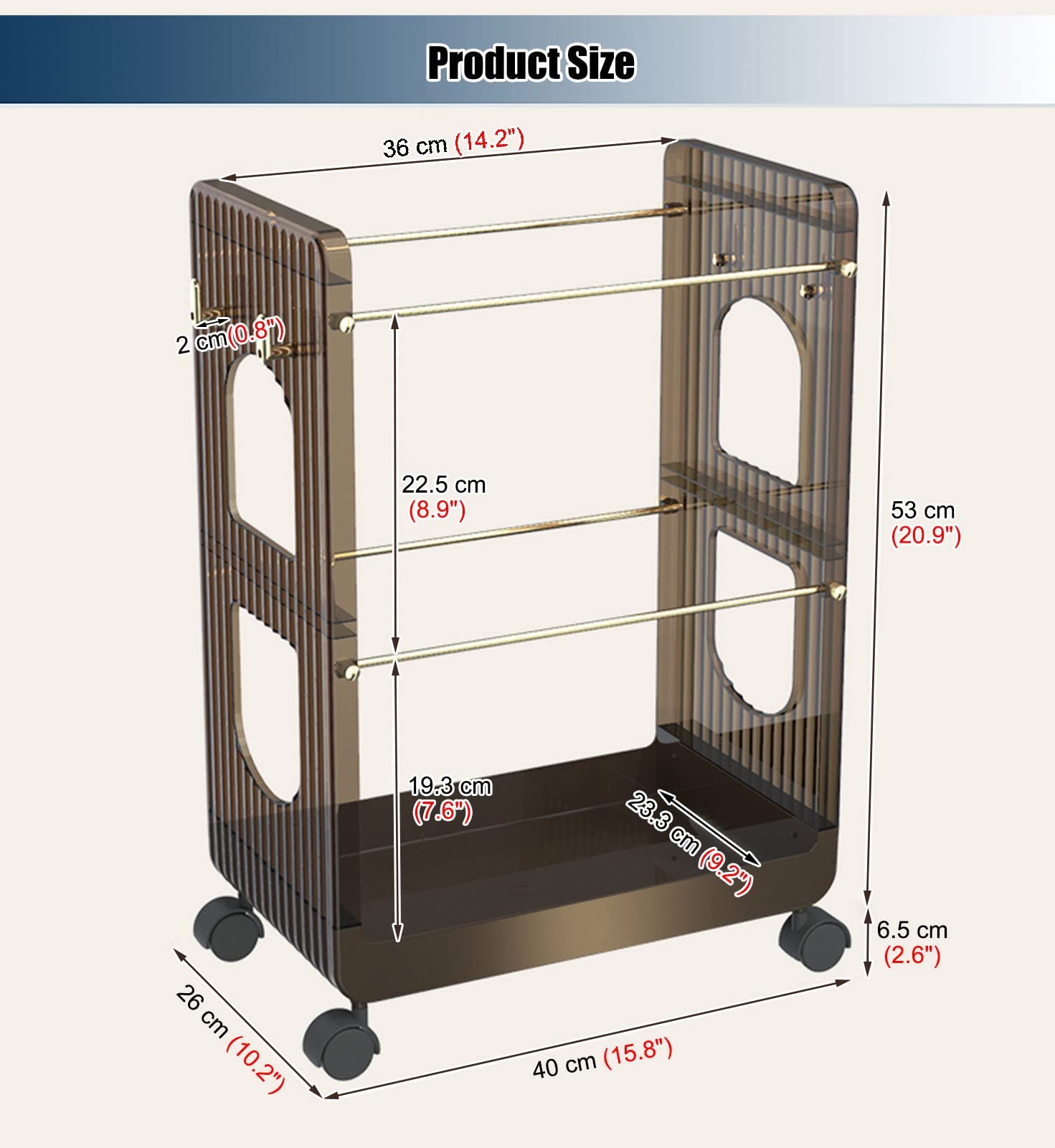 Sostenedor de la Alfombra de Yoga con Las Ruedas y los Frenos, Organizador de Almacenamiento de Entrenamiento para Mancuernas y Rodillos de Espuma - Home Gym Equipment Stand