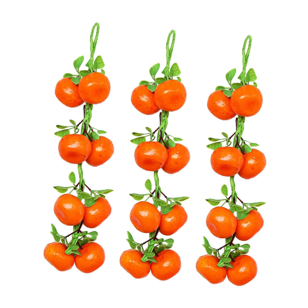 Cabilock 3pcs Simulation Orange Hanging String Fruit Decorations Photo Props Simulation Fruit Photo Prop Simulation Fruit Ornaments Fake Fruit Props Photo Prop Supplies