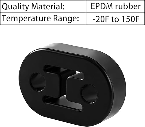 Miniatura 3 de Suspensión de goma de escape, colgadores de silenciador de goma. Montaje de buje aislante de goma, soportes de escape de goma con 2 agujeros de 0.47