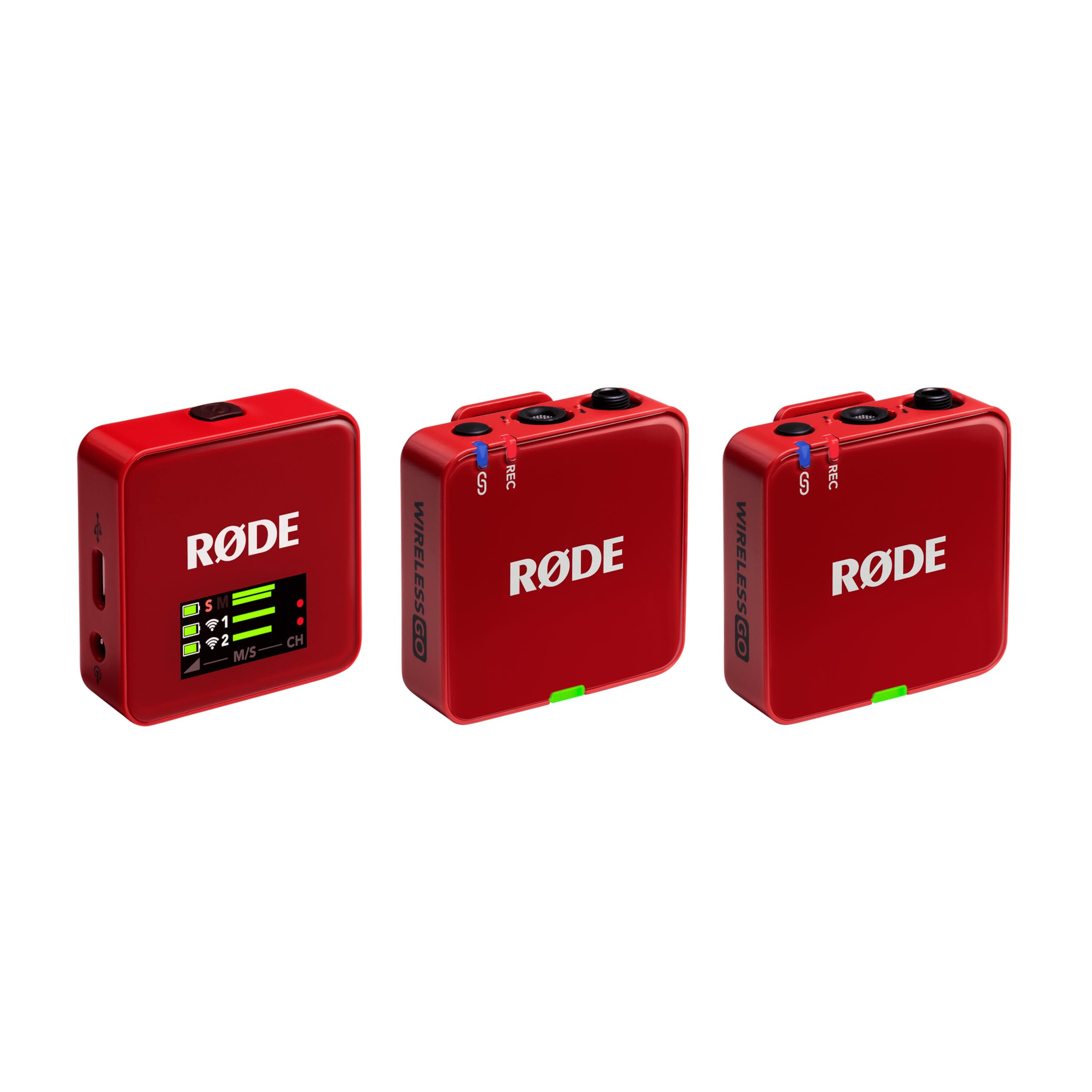 RØDE Wireless GO (Gen 3) – Compact Wireless Mic – Pristine Audio, 32-bit Float Recording, Automatic Level Control, for Phones, Cameras and Computers (Red)