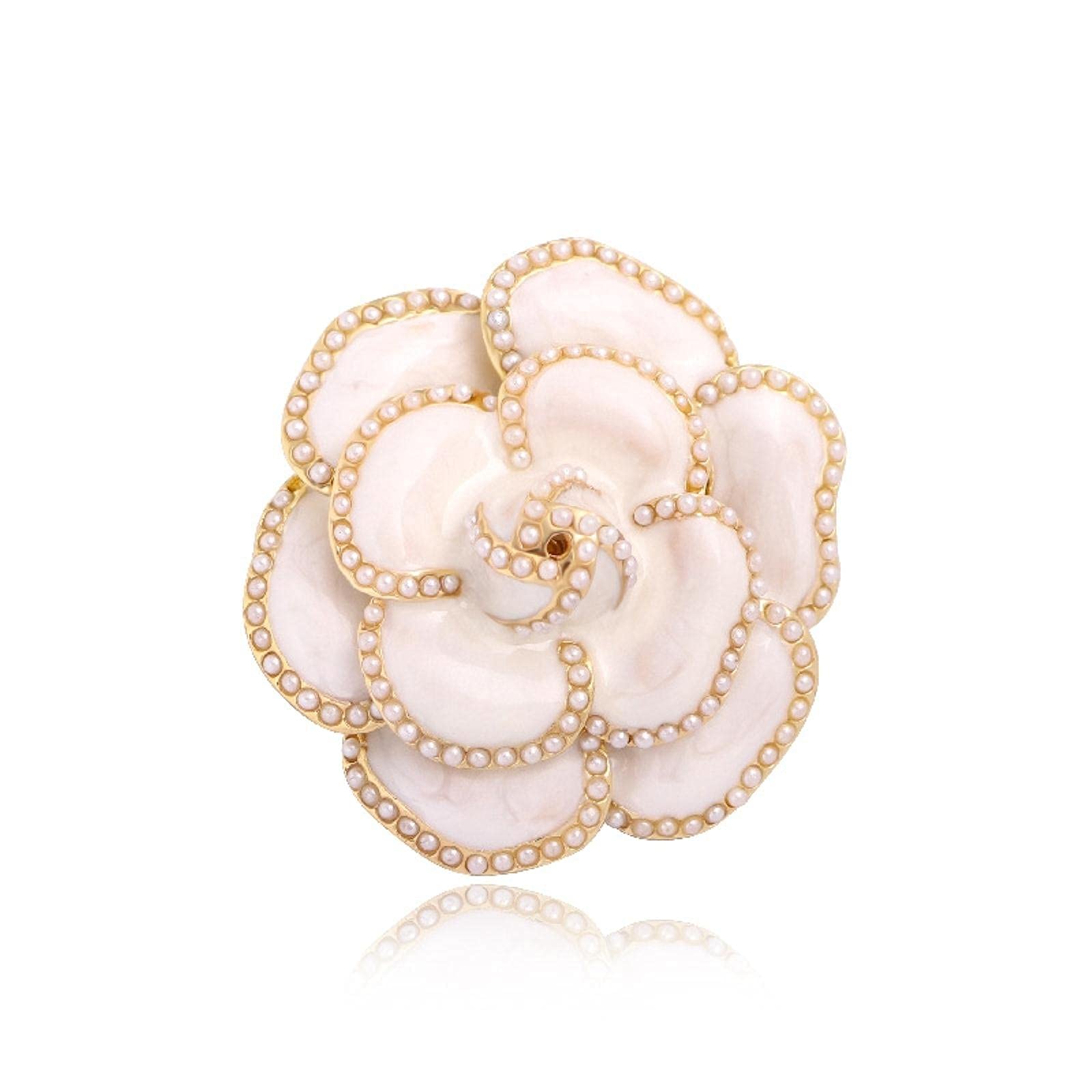 Lady Pins And Brooch Vintage Enamel Flower Crystal Rhinestone brooches Pin Brooch Pins Large Pearl broches for Women