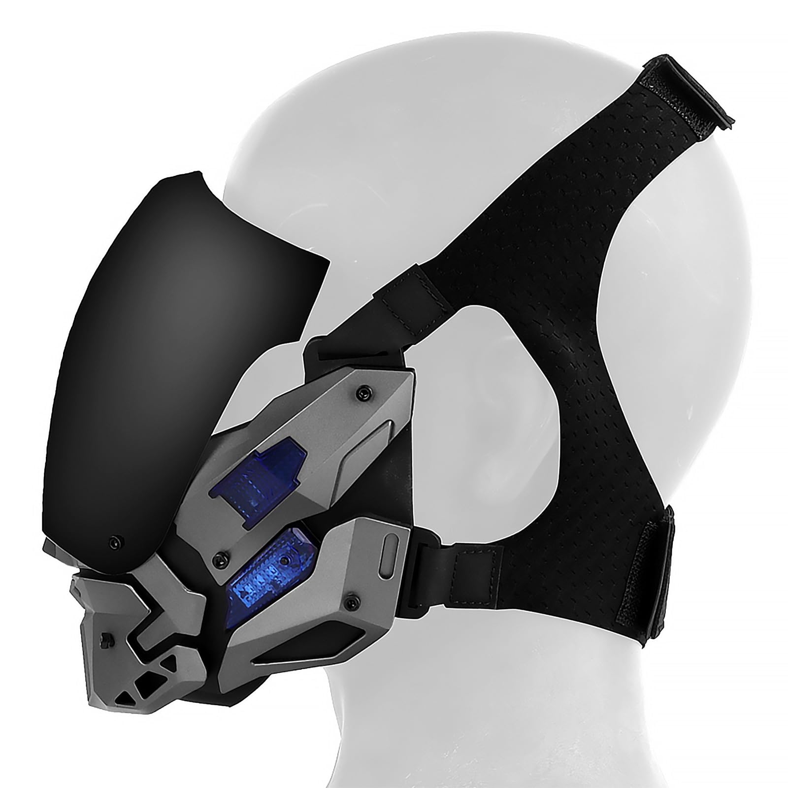 Máscara Facial Completa con Lente Antivaho Extraíble Doble Cara para Airsoft Paintball CS Juegos Guerra y Equipo Protección