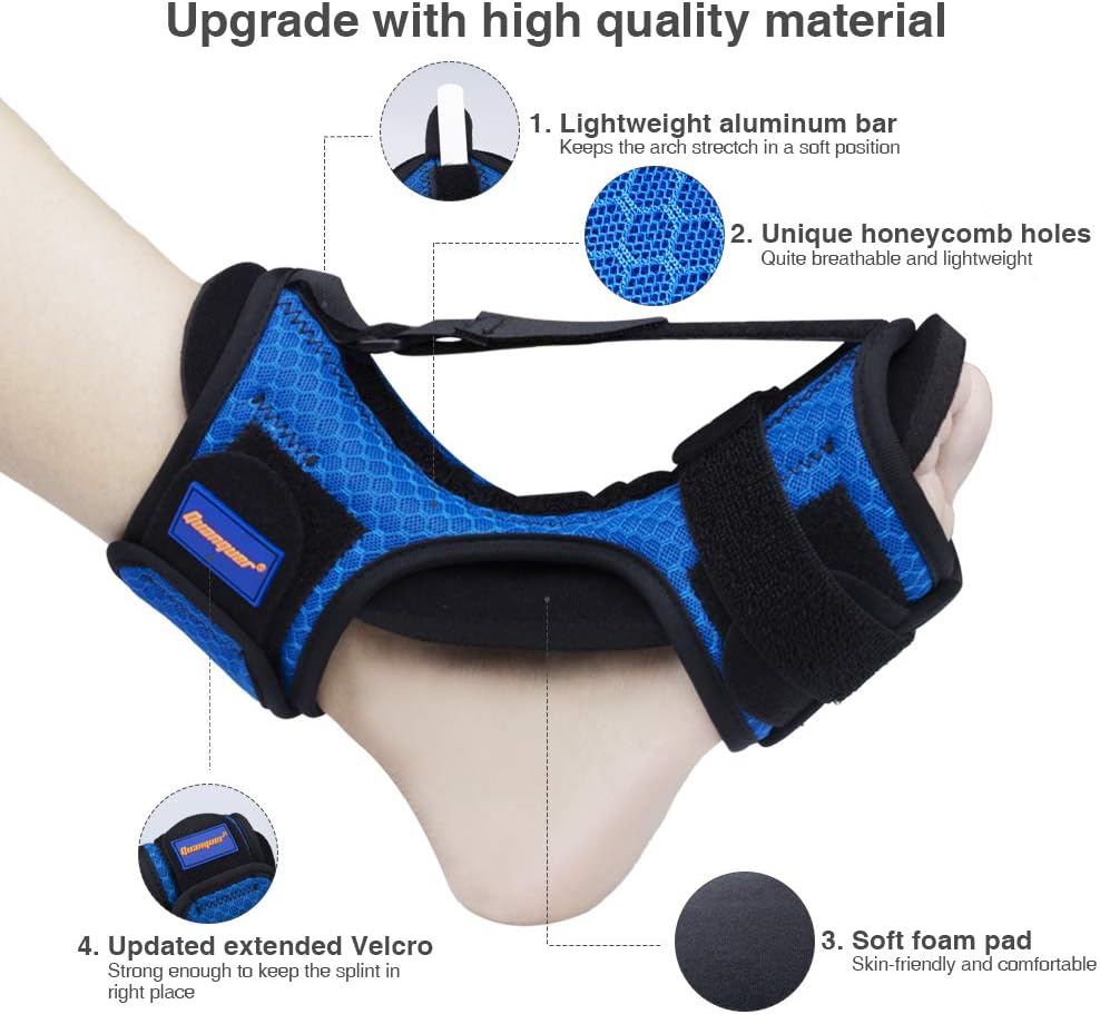 Plantar Fasciitis Night Splint Drop Foot Brace, Adjustable Night Splint for Plantar Fasciitis, Plantar Fasciitis Splint Night with Compression Socks Relief Pain from Plantar Fasciitis, Achilles, Heel.: Health & Personal Care
