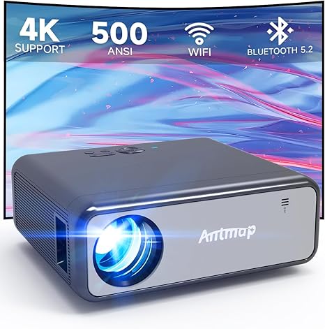 Outdoor Projector with WiFi and Bluetooth, 500 ANSI Native 1080p Projector for i