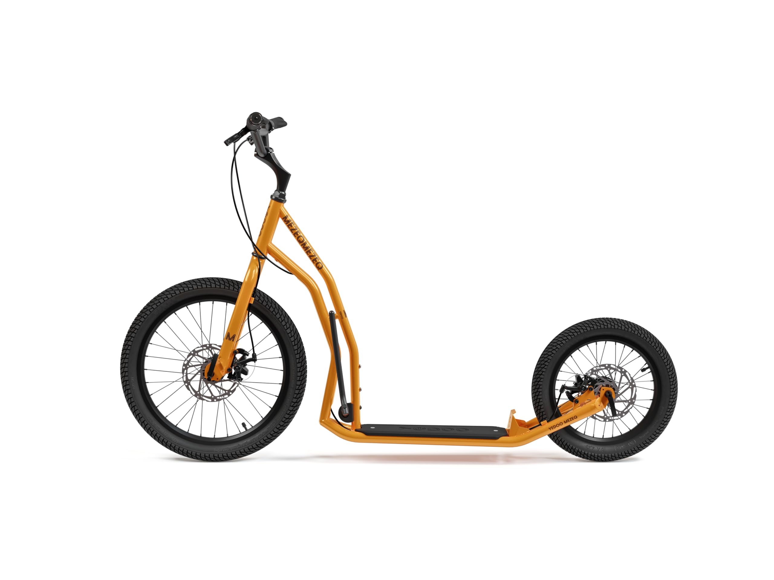 La Trottinette Yedoo Mezeq pour Adultes (jusqu'à 150 kg), Trottinette Tout-Terrain (pneus 20"/16") avec béquille et Guidon réglable, cani-Trottinette avec Freins à Disque.
