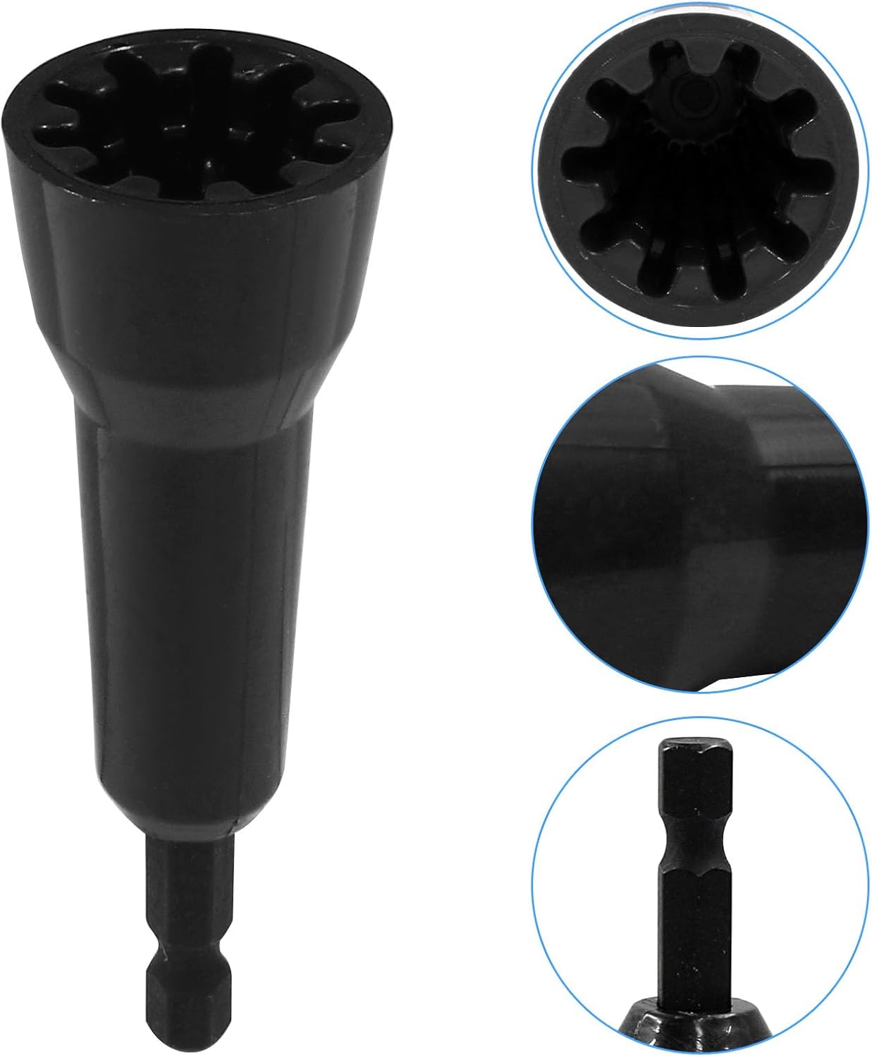 Bonsicoky 2 PCS Wire Twisting Tool - Wire Nut and Twister Tool with 1/4 In Chuck - Black