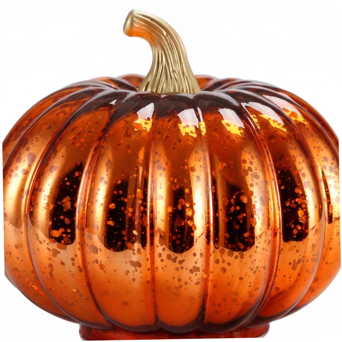 DAGLLGEW Twinkle Pumpkin, Pumpkin Stained Glass Lamp, Light Up Pumpkins - Fall & Holiday Decor, Orange