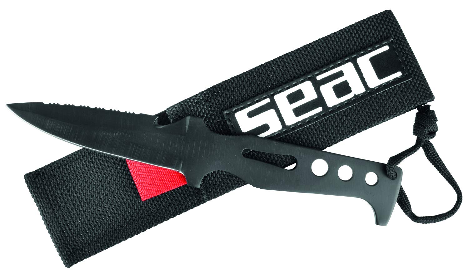 SEAC Tajaman 95 mm Diving Knife for Spearfishing and Diving in Stainless Steel Teflon, 95 mm, black, one size