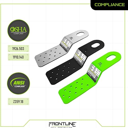 Miniatura 4 de Frontline RORS01BLK - Anclaje para techo residencial PitchFast  Acero clasificado ASTM  Ligero y fácil de instalar en solo minutos  Cumple con OSHA