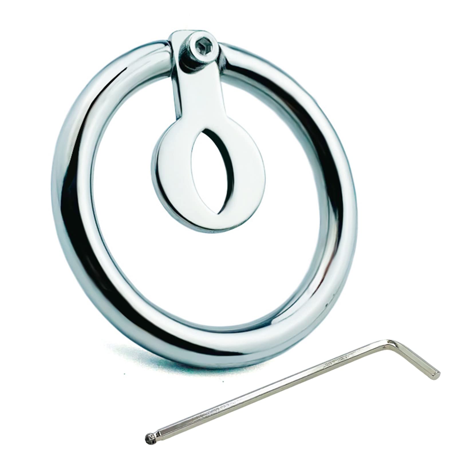 Cage à pénis en acier inoxydable, ceinture de chasteté pour hommes SM Bondage, anneau pénien, cage à coq, cage de chasteté, dispositif de chasteté respirant, jouet sexuel(Ø40mm)