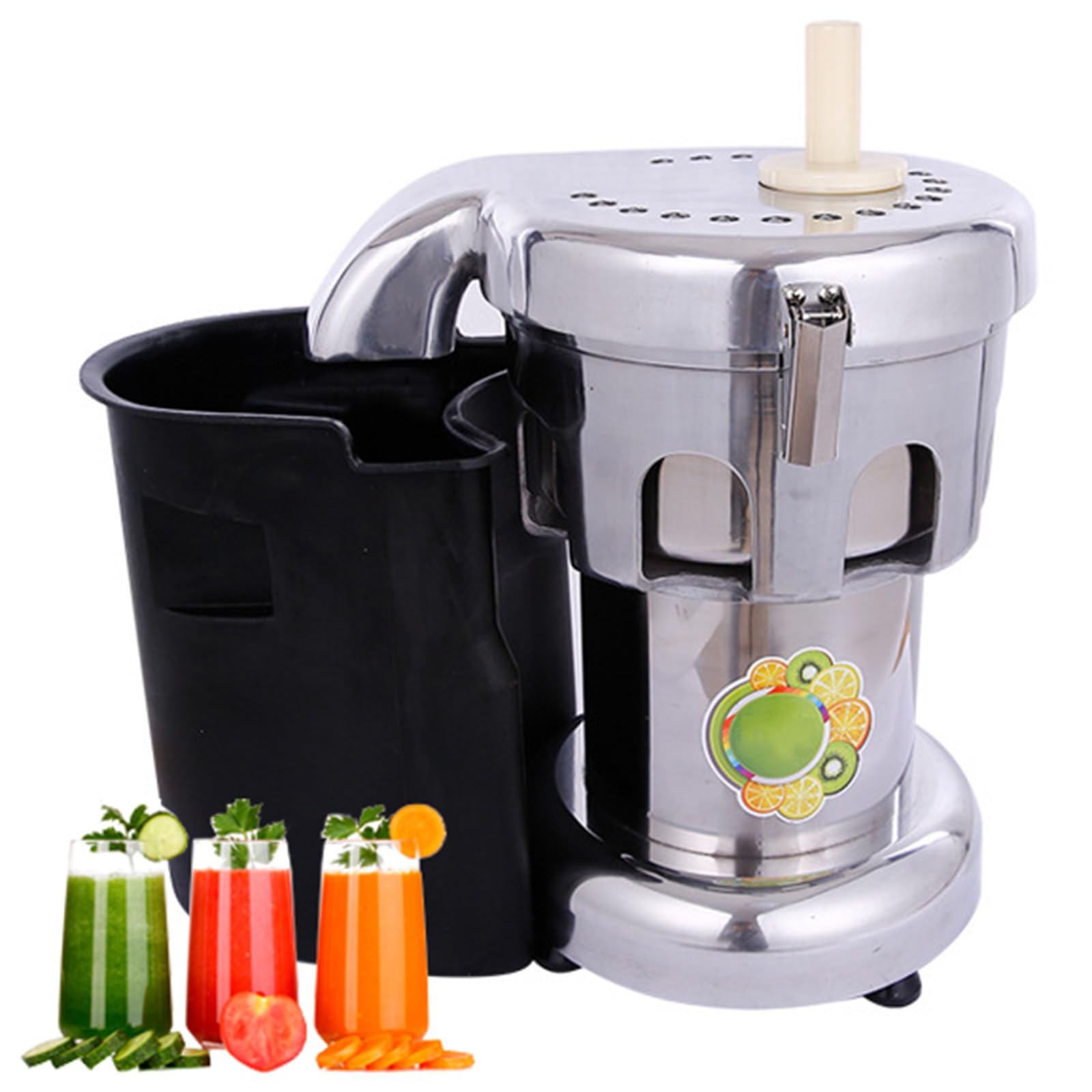 MYUYEE Centrifugal Juicer Machines, 80mm Feeding Chute, 550W Stainless Steel Juice Extractor for Cold Press Juice, Nut Milk, Fresh Vegetables (B)